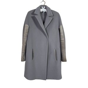 Tahari Grey women's Pea coat Jacket 2 toned size S